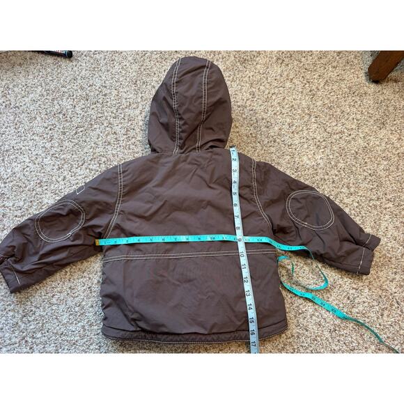 Mini Boden Winter Coat, Boys size 2T-3T, Brown & Orange - Picture 4 of 10